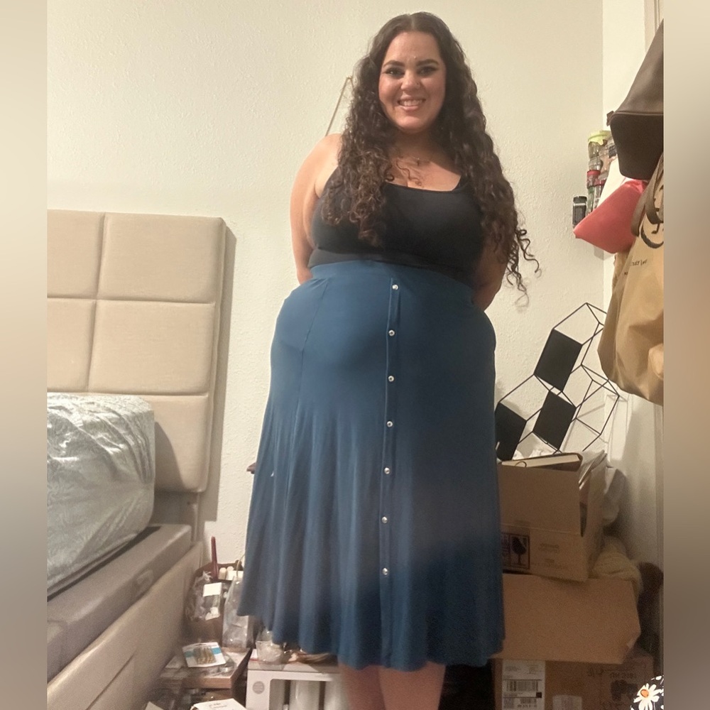 ASOS Blue Midi Skirt